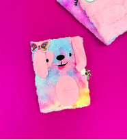 Renkli Hayvanlar Peluş Defter (Mavi)