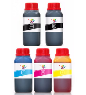 QC Canon PFI 102 PFI 104 Kartuş Mürekkebi 5 Renk Pro Serisi 500ml  Mürekkep Seti