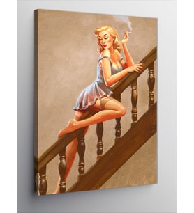 Kanvas Tablo Yaramaz Pin Up Kızı