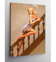 Kanvas Tablo Yaramaz Pin Up Kızı