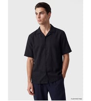LCW Vision Siyah Regular Fit Dokulu Erkek Gömlek