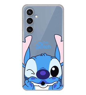 Samsung Galaxy S23 FE Uyumlu We Love Stitch Desenli Şeffaf Telefon Kılıfı