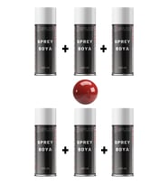 6 Adet Ral 3002 Karmen Kırmızı  Sprey Boya 400 Ml.