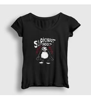 Presmono Kadın Siyah Noot Penguin Slipknot T-Shirt 385031tt
