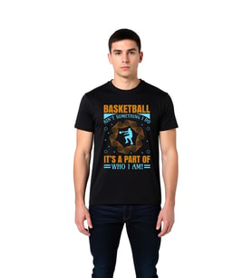 Erkek Basketbol Tutkusu Baskılı Tişört Yaşam Felsefesi Mesajlı Günlük Rahat Kesim Modern Şık Zarif