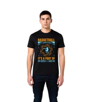 Erkek Basketbol Tutkusu Baskılı Tişört Yaşam Felsefesi Mesajlı Günlük Rahat Kesim Modern Şık Zarif