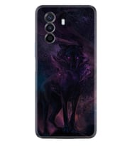 Huawei Nova Y70 Y90 Nova 9 SE  Kılıf Desemli Silikon Black Purple Wolf 1791