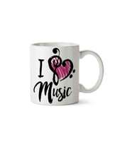 I Love Music Porselen Kupa Bardak
