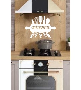 Kitchen Mutfak Duvar Dekor Hediyelik Eşya Ahşap Tablo (Beyaz)