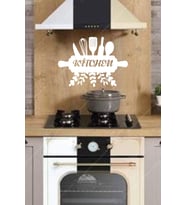 Kitchen Mutfak Duvar Dekor Hediyelik Eşya Ahşap Tablo (Beyaz)