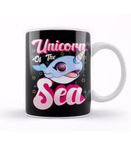 Cute & Funny Narwhal Unicorn Of The Sea Kupa Bardak Porselen