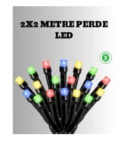Mey İthalat® 2x2 Metre Pil ile Çalışan Perde LED Işık – 8 Modlu Dekoratif