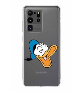 Samsung Galaxy S20 Ultra  Kamera Korumalı Kapak Donald Duck Tasarımlı  Şeffaf Kılıf