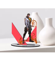 BK Gift Kişiye Özel İsimli Valorant Phoenix Tasarımlı Ahşap Biblo Model-1 (Beyaz)