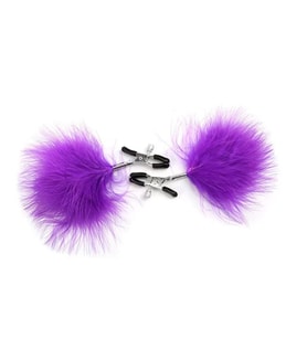 OdinsShop BDSM Tüylü Göğüs Ucu Kelepçesi