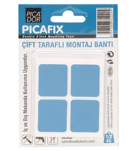 Picador Çift Taraflı Montaj Bandı Kare Mavi