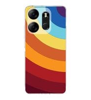 PrintiFy Tecno Spark Go 2023 Uyumlu Kamera Korumalı Renk Cümbüşü A Tasarımlı Şeffaf Silikon Kılıf
