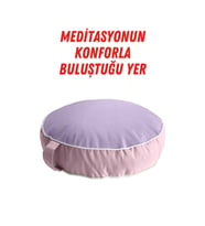 Meditasyon Minderi Su itici Kumaş Fermuarlı Yoga Minderi LilaPembe
