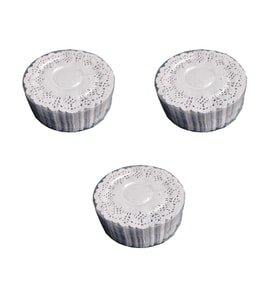 Dantel Kağıt Bardak Altlığı - Beyaz - 9 Cm. - 500 Adetlik 3 Paket - 1500 Adet