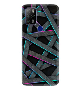 Omix X500 Kılıf Silikon Desen Gri Zigzag 1706