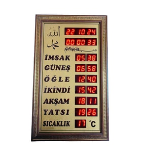 Lastvoice Vakitmatik Küçük Boy Dijital Cami İmsakiyesi