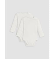 LCW baby Beyaz 2'li Kız Bebek Çıtçıtlı Body