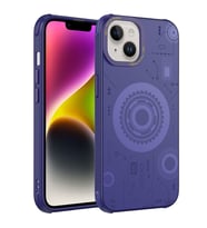 Apple iPhone 14 Plus Kılıf Zore Wireless Şarj Özellikli Desenli Hot Kılıf (Mor)