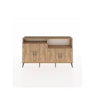 Arges Konsol 4 Raflı 4 Kapaklı 176x30x99 Çam-Çam