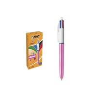 Bic Tükenmez Kalem Shine 4 Renk Pembe Gövde 4 Renkli Tükenmez Kalem (12 Li Paket)
