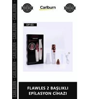 Özel Üretim Pratik USB Şarjlı Yüz Vücut Tüy Alıcı Hassas Cilt FLAWLES 2 BAŞLIKLI EPİLASYON CİHAZI