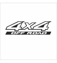 4x4 Ofroad Sticker  30x15 cm Siyah (Siyah-Siyah)