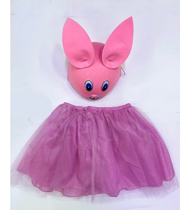 Çocuk Gösteri Kostümü Pembe Tavşan (Çok Renkli)