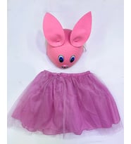 Çocuk Gösteri Kostümü Pembe Tavşan (Çok Renkli)