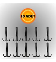 Uzun Noktalı Metal Askı Şık Portmanto Askılık Dolap Mobilya Askısı (vidalar Dahil)(10 ADET)