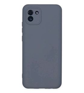 Galaxy A03 Kılıf Nano içi Kadife Silikon - Gri