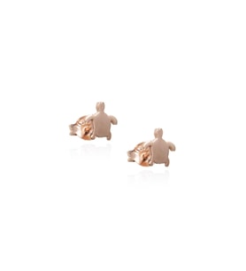 Mini Kaplumbağa Küpe - Rose