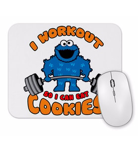 Cookie Monster Workout Kurabiye Canavarı Mouse Pad