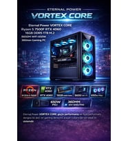 Eternal Power VORTEX CORE Ryzen 5 7500F RTX 4060 16GB DDR5 1TB M.2 B650M WIFI 650W 360mm Gaming PC (Karışık)