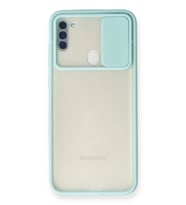 Galaxy A11 Kılıf Palm Buzlu Kamera Sürgülü Silikon - Turkuaz