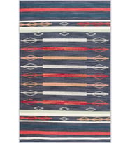 Eliana Home Baskılı, Yıkanabilir Kaymaz Taban Salon Halısı LNA1182 100x150 cm (Mavi)