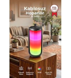 Torima Bluetooth Hoparlör Rgb Işıklı Speaker PLUSE5 Siyah
