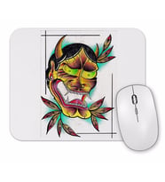 Tribal Indian With Demon Horns Mouse Pad.jpg