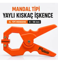 Mandal Tipi Yaylı Kıskaç İşkence – El Tipi Mengene 0–58 mm