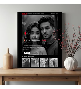 Netflix Tasarımlı  5 Fotoğraflı Kişiselleştirilebilir Tablo