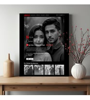 Netflix Tasarımlı  5 Fotoğraflı Kişiselleştirilebilir Tablo