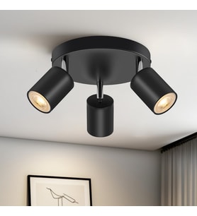 RİOLİGHT MODERN SİYAH MUTFAK,SALON,GİYİNME ODASI,CAFELER İÇİN GÜN İŞİĞI METAL 3LÜ SPOT(AMPUL DAHİL)