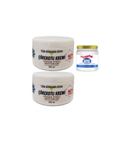 2 Tane Çörek Otu Kremi XL Box Büyük Boy Ağrı Kremi White 200 ml + Snow Kitten 50 ml Menthol Balm / Diz Dirsek İskelet Sırt Bel Kas Eklem Ağrılarına Masaj Seti