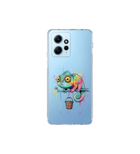 Redmi Note 12 4G ile Uyumlu Splash Bukalemun Tasarımlı Şeffaf Silikon Kılıf