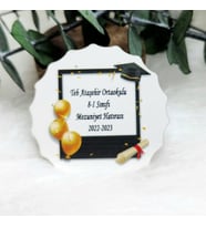 30 Adet Üniversite veya Lise Temalı Ahşap Magnet Mezuniyet Hatırası-