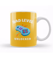 Dad Level Unlocked Gaming New Dad Baby Announcement Fathers Day Daddy To Be Video Game First 04 Kupa Bardak Porselen